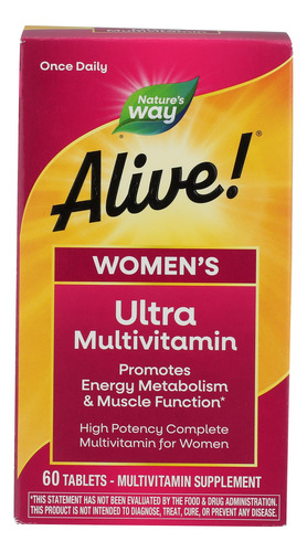 Nature's Way Alive Multivitamínico Diario Mujeres 60 Tablets