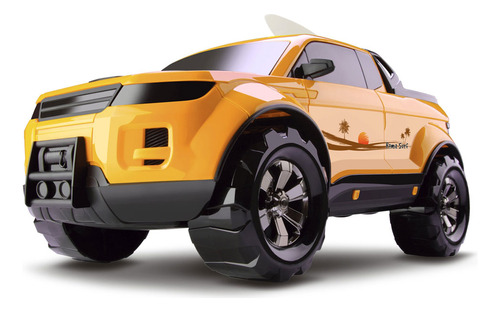 Brinquedo Carrinho Pick-up Force Surfing Concept Roma Cor Amarelo -1