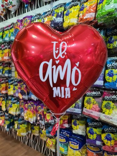 Globo 45cm Estrella, Corazón Personalizado+ Varilla 