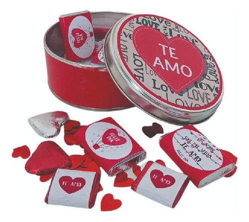 Lata De Chocolates Regalo San Valentin Dia De La Madre Amor