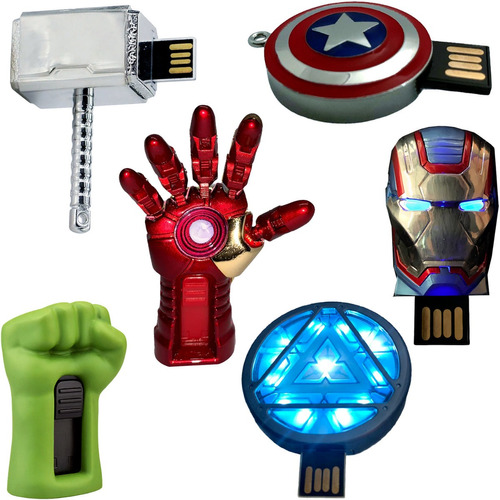 Usb De Ironman Thor Hulk Capitan America Avenger Superheroes