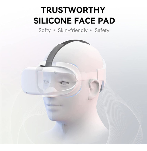 Cubierta Facial Vr Silicona Compatible Con Oculus Quest 2