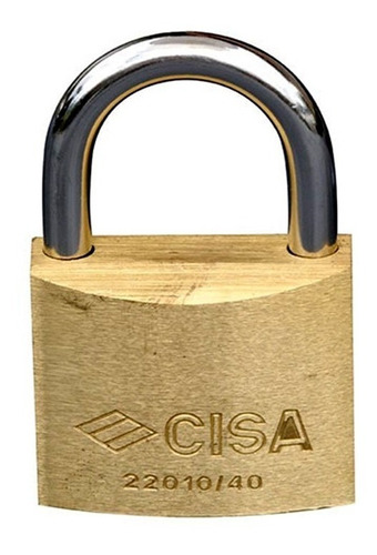 Candado Cisa 40mm Arco Laton Resistente A Segueta 2 Llaves