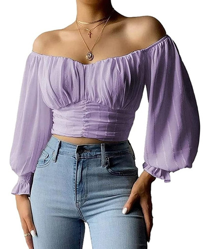 Blusa Crop Top Renoholl Casual Moda Para Mujer