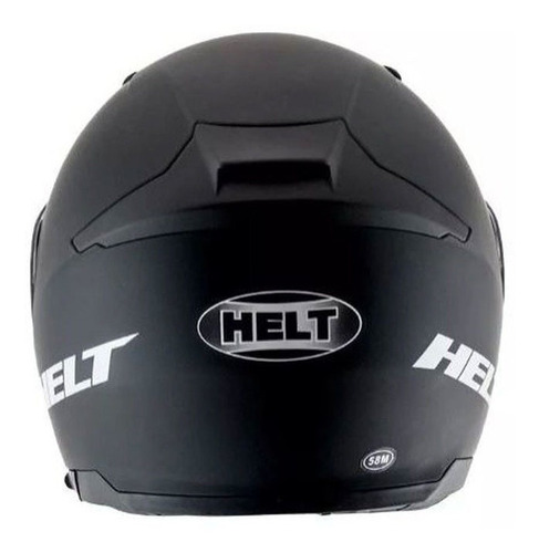 Imagem 3 de 4 de Capacete Helt Hippo Glass Preto Fosco Escamoteavel