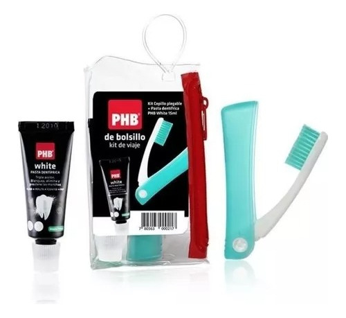 Phb Kit De Bolsillo / Viaje Cepillo Dental + Pasta 15ml