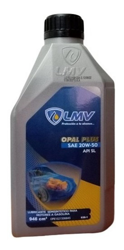 Aceite Opal Plus Sae 20w50 (semi-sint) Lmv