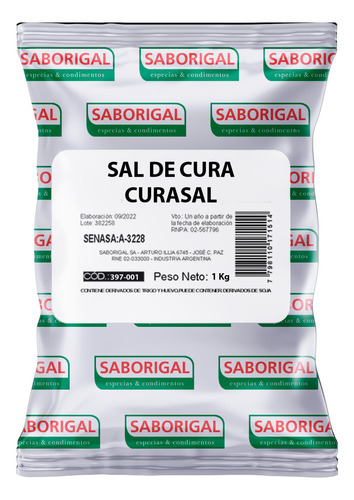 Sal De Cura Curasal Saborigal 0.3% X 1 Kg