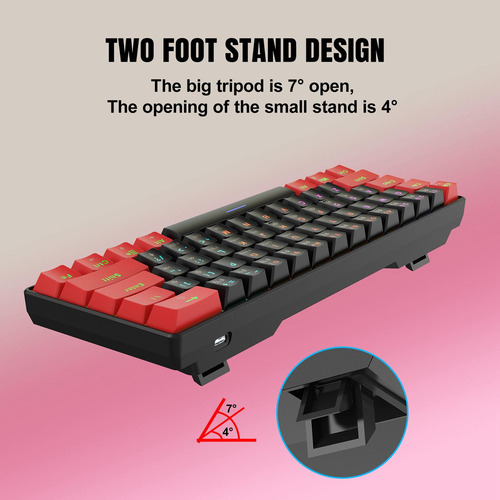Teclado Para Juegos Accesorio Portátil Mini Teclado Para