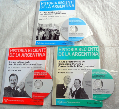 Historia Reciente De La Argentina 1966-2001 * 3 Tomos Cd-rom