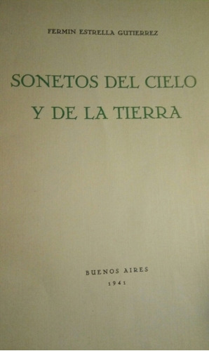 Estrella Gutiérrez- Sonetos Del Cielo Y De La Tierra- 1a Ded