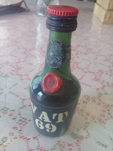 Antigua Botellita Whisky Miniatura Consumo Lineas Aereas Sas