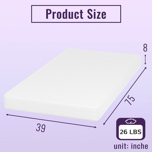 Colchón De Espuma Viscoelástica De Gel 20 Cm Certificación C