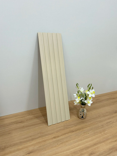 Painel Ripado Compacto 90x25cm: Estilo E Versatilidade Cor Areia