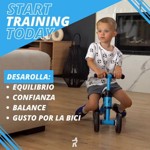 Rideez C Bicicleta De Equilibrio Entrenadora Bici de Balance Sin Pedal Bike Baby Bebe Niño Niña Chico 2 años Color Azul Acero