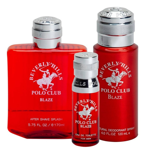 Polo Club Set De 3 Piezas Para Hombres Beverly Hills Blaze 