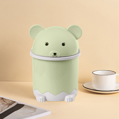 Papelera De Escritorio Con Tapa Abatible Para Baño Househo 0