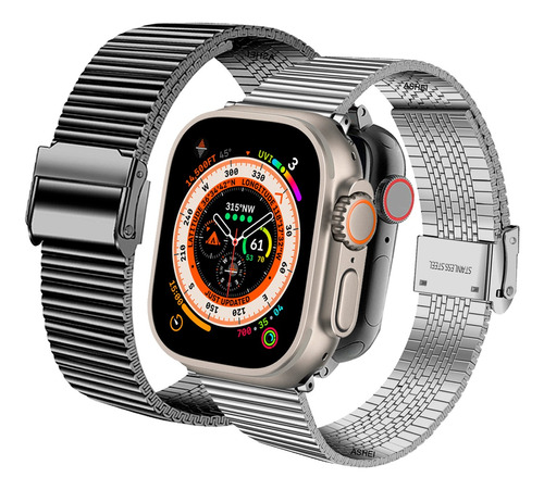 Correa Acero Compatible Con Apple Watch Series 44mm 49mm