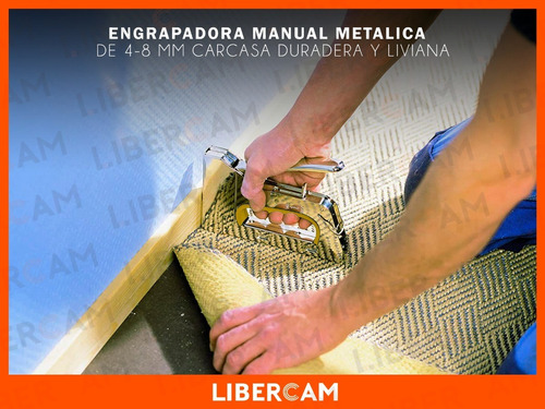 Imagen 9 de 10 de Engrampadora Clavadora Manual Metalica 13mm 4-6-8