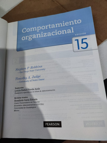 Comportamiento Organizacional Stephen P. Robbins 15a Edición (Usado)