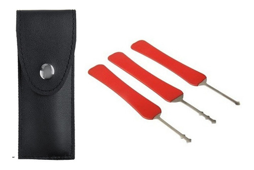 Imagen 2 de 3 de Juego De Ganzúas 3 Piezas Con Estuche Herramienta Cerrajería