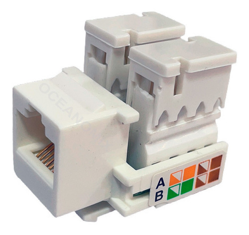 Keystone Rj45 Com 50 Pcs Cat5e Conector Femea Rj45 Utp Lan