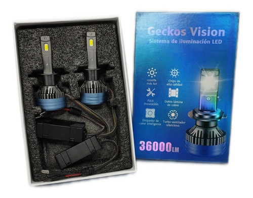 Bombillos Led H1 Geckos Vision 36000 Lumen El Par