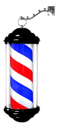 Barber Pole Light Peluquería Barber Franja Blanca Azul Roja