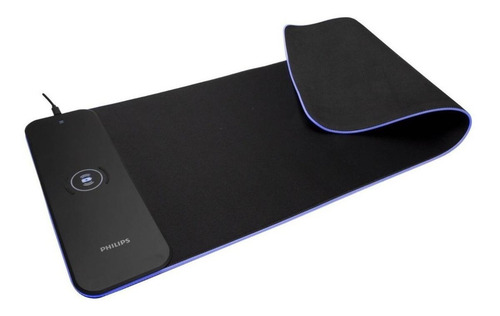 Imagen 2 de 3 de Mouse Pad gamer Philips SPL7604 de goma xl 30cm x 80cm x 0.4cm negro