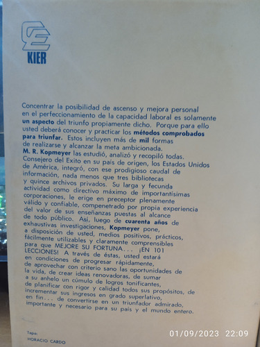 Su Mente Constructiva2) Mejore Su Fortuna 3)para Vivir Mejor (Usado)