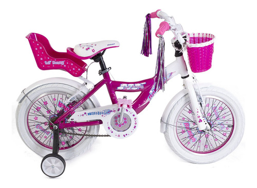 Bicicleta Nena Raleigh Lilhon R16  Aluminio Rueditas Fucsia