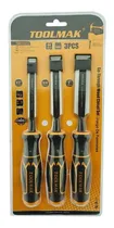Comprar Set Kit Jgo De Formones Cinceles P\u002F Madera 3 Piezas Toolmak