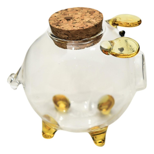 Glass Piggy Bank Pig Money Saving Box Contenedor Estilo A