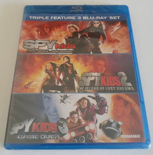 Triple Feature Spy Kids 1, 2 Y 3 Blu-ray Nuevo Original