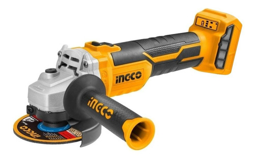 Imagen 1 de 2 de Amoladora angular inalámbrica Ingco CAGLI1152 naranja