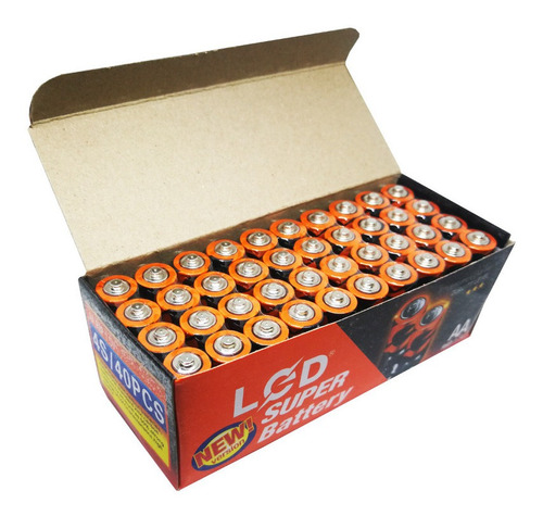 Caja Pack 40 Pilas Aa Doble A Marca Lcd 1.5v