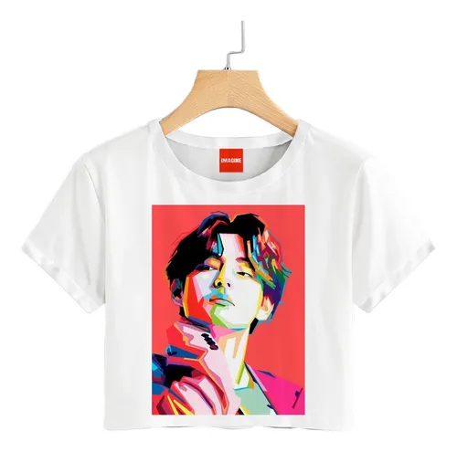 Playera Bts Ropa Bt21 Kpop Crop Top Mujer Niña Cosplay