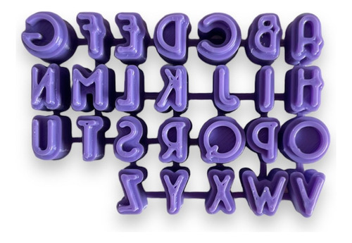 Sellos Letras Abc Cerámica Arcilla Repostería Tamaño 1 Mini Variante 7