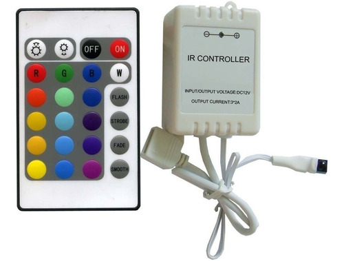 Controle Remoto E Controladora Para Fita Ultra Led Rgb 5050
