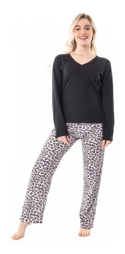 Pijama Mujer Animal Print Manga Larga Cocot 7408