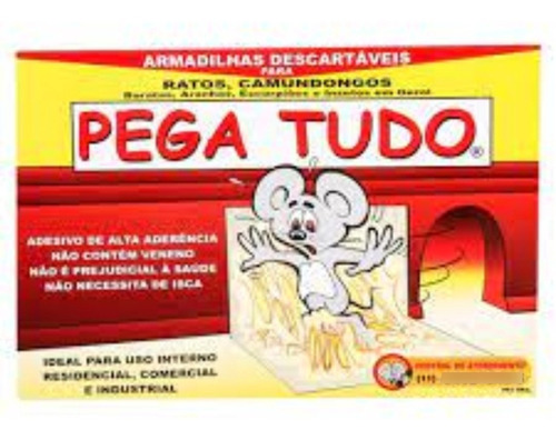 Kit Com 4 Ratoeiras Adesivas Pega Tudo - Pega Rato - Barata