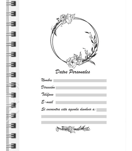 Kit Imprimible Agenda 2022 Profesional Flores Calendario