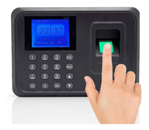 Imagem 1 de 3 de Relógio De Ponto Com Leitor Biométrico Impressão Digital