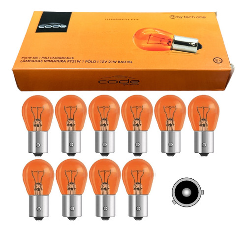 Kit 20 Lampada Bau15s 1056 Halogena 1 Polo Py21w Cinoy 12v