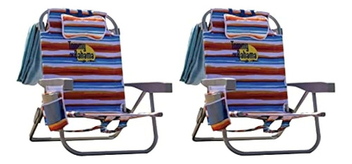 Tommy Bahama Backpack Beach Chair 2 Pack Aluminio (tropical 