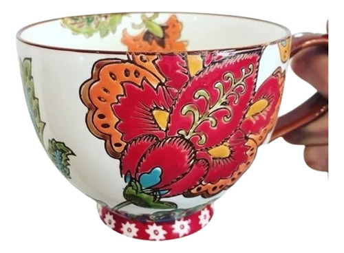 Taza De Cerámica Pintada A Mano 0.4 Lts Anthropologie #2