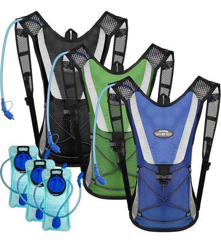 ~? Pack 3 Pack Mochila De Hidratación Con Vejiga De Agua De 