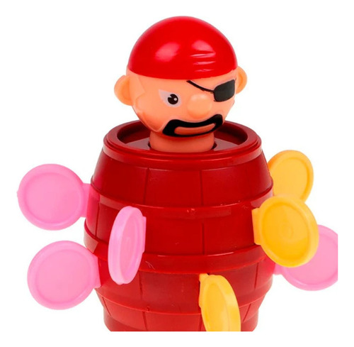 Mini Barril Do Pirata 10cm 9 Chaves Adagas - 2 A 3 Jogadores