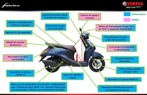 Yamaha Fascino 125 Fi Scooter 2021 60 Cuotas Delcar Motos®