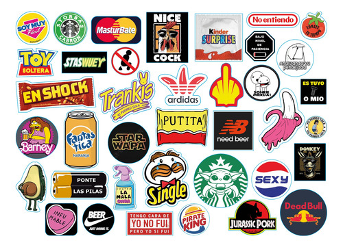 Calcos Stickers Termos Logos Y Frases, Retro, Los 80, Musica